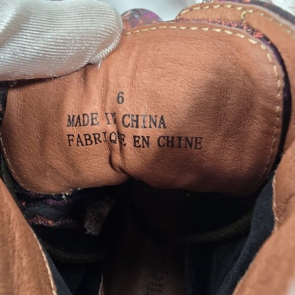 NWB JEFFREY CAMPBELL SLAM-2ST Red Grey Floral Silver Studded Buckle Boots Sz 6M - Picture 12 of 16